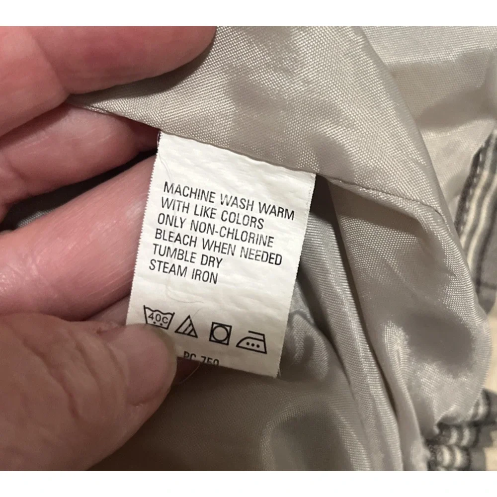 Izod Men's Wind Breaker Gray White Plaid Zip Jacket S Preppy Grandpa Core Casual